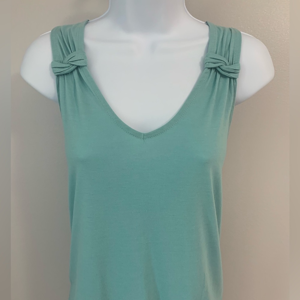 Bow Strap Turquoise Tank